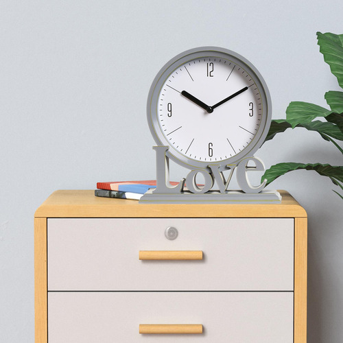 Reloj De Mesa Decorativo Con Palabras De Amor De 2 Piezas