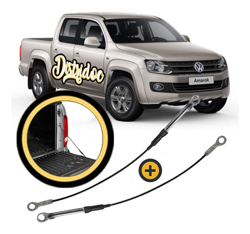 Kit X 2 Cables Porton Rienda Traseros Vw Amarok 2010/