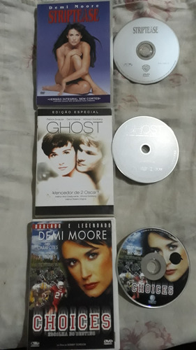 Dvd Striptease+ghost Outro Lado Vida+choices Demi Moore S64