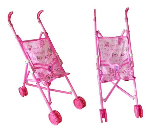 Imagen 3 de 3 de Corral Cuna De Muñeca + Coche, Juguete Para Niñas