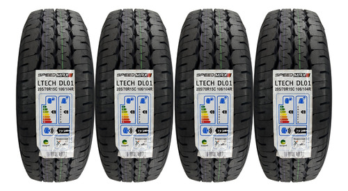 Kit 04 Pneus 205/70r15c 106/104r Dl01 Speedmax Hr Iveco Van