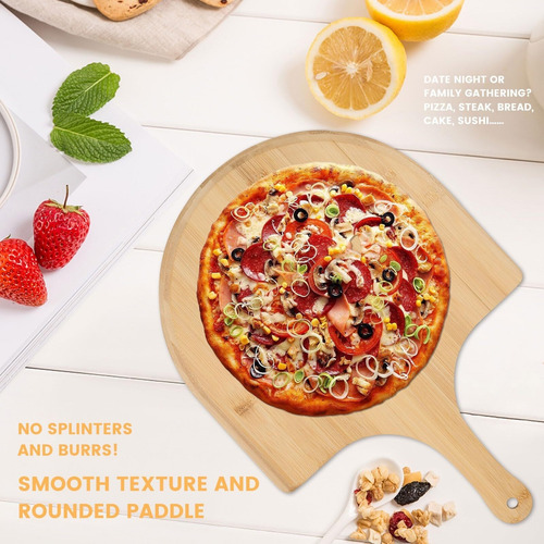 Pala De Pizza De Bambú Simple, Tabla De Cortar De Cocina