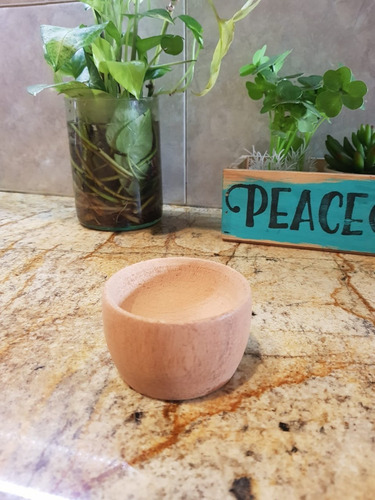 Imagen 3 de 9 de Cazuela Cuenco Dip De Madera 8 Cm Picada Salsas Vajilla Vela
