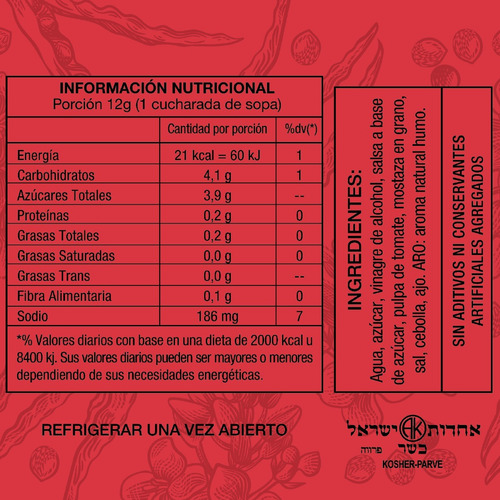 Ketchup Ahumado Arytza Gourmet Sin Tacc En Frasco 400 G
