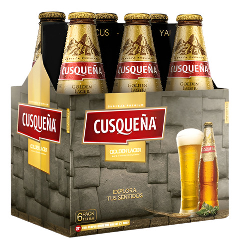 Cerveja Cusqueña Golden Lager - Long Neck 330 Ml Pack 6 Uni