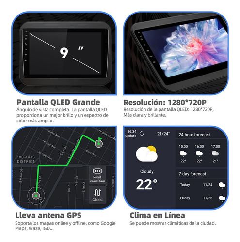 Estéreo 4+64g Carplay Para Suzuki Ignis 2017-2024 4k Wifi6