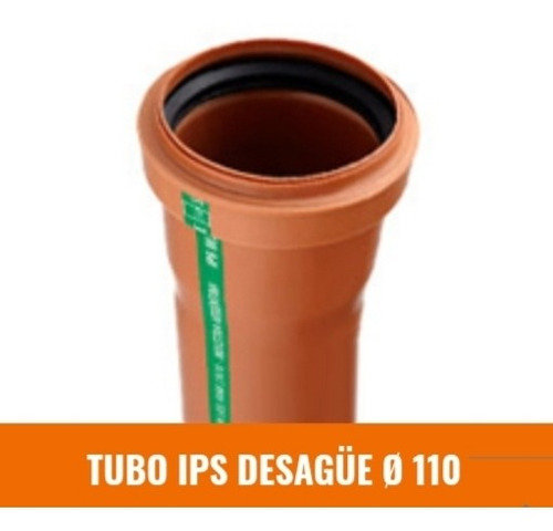 Caño De Desagüe Ips 110 × 4 Mts Tipo Awaduct
