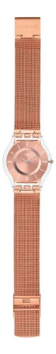 Reloj Swatch Hello Darling De Acero Rosa Gold Ss08k104m