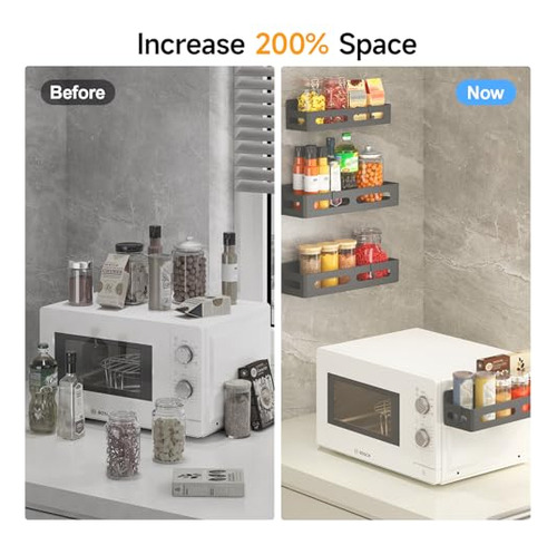 Juego De 4 Estantes Magnéticos Para Especias Para Refrigera