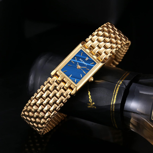 Berny Relojes De Oro Para Mujer Relojes De Pulsera De Cuarzo