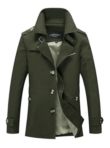 Imagen 8 de 8 de Gabardina De Moda Para Hombre Chaquetas Cortavientos De Otoñ