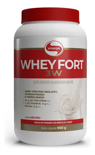 Whey Fort 3w Neutro 900g Vitafor
