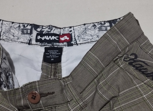 Bermuda Tony Hawk Talla 30 Color Café De Cuadros (Usado)