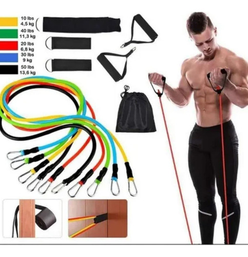11 Piezas Extensor Elástico Ejercicio Funcional Hasta 100