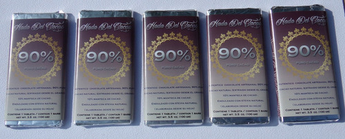 Imagen 4 de 6 de Chocolate (100gr) 90% Cacao Vegan Keto Cetogenico Stevia