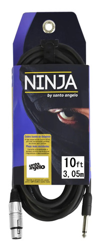 Cabo Microfone Ninja Hg 10ft 3.05m Xlrf-p10 Sant Angelo 8711