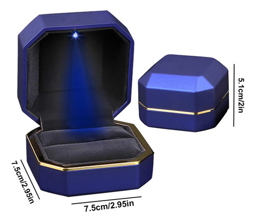 Caja Led Para Anillos De Boda Caja De Compromiso Para Anillo