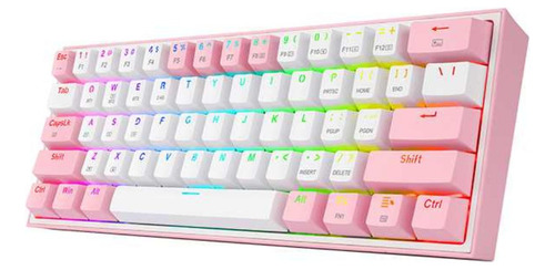 Imagen 2 de 5 de Outlet Teclado Redragon Fizz Pro White/pink K616rgb Sw Red