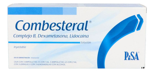 Combesteral Caja Con 3 Ampolletas (1) De 1 Ml Y (2) De 2 Ml