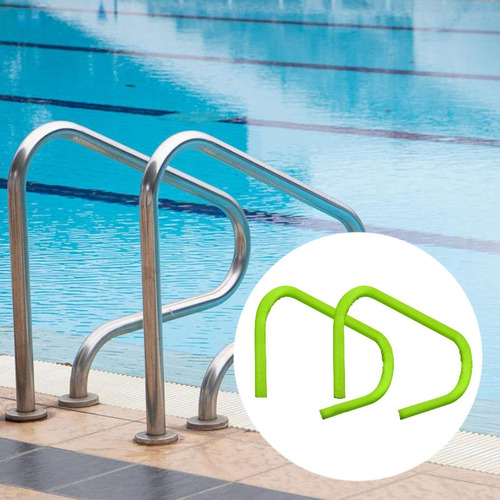 2x Cubiertas De Pasamanos De Piscina Verde Tamaño S