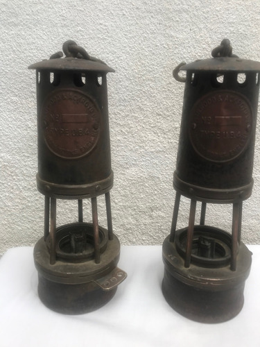 Lámpara  Antigua De Minero