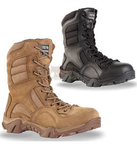 Imagen 3 de 4 de Botas Tácticas Sixka Swat Rd Coyote Gris Negro Militares