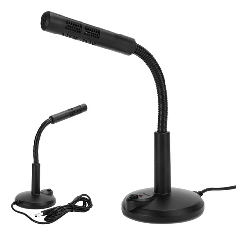 Microfone De Mesa Usb Com Mangueira Ajustável Computer Pc Li