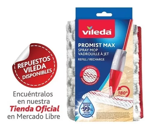 Vileda Promist Max Refill Repuesto Mopa Microfibra Spray - $ 11.700