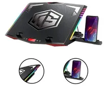 Comprar Cooler Para Laptop Gamer Rgb Cybercool 15.6 - 17 Pulgadas Color Negro