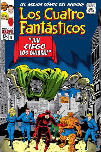 Bibm31 4 Fantasticos 8 1965, De Jack Kirby. Editorial Panini Comics En Español