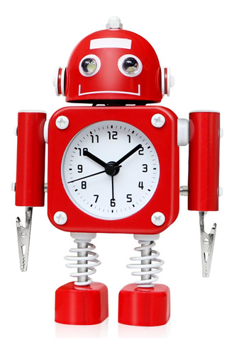 Reloj Despertador Robot Sin Tictac De Metal Inoxidable ...