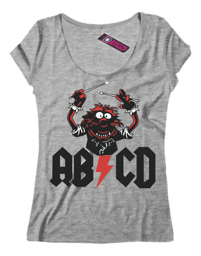 Remera Mujer Acdc Ac-dc Animal   T891 Dtg Premium