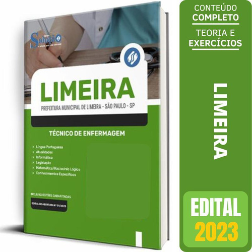 Apostila Prefeitura De Limeira Sp 2023 - Técnico Enfermagem