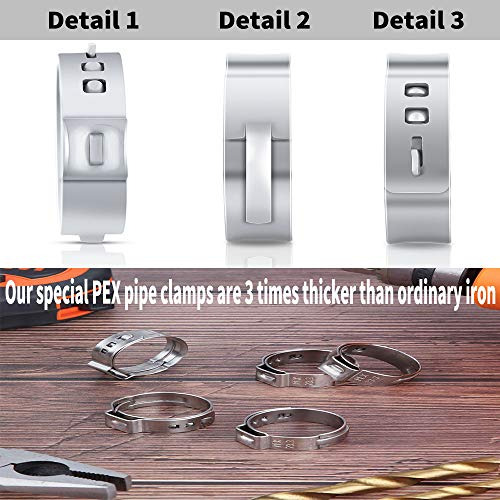 50 Anillos De Abrazadera Pex De 1/2 Pulgada, Abrazaderas De