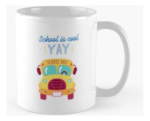 Taza Autobús Escolar Cool Yellow Cartoon School Bus Sticker 