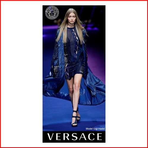 Poster Fotográfico Versace Fashion Gigi Hadid #2 - 120x60cm