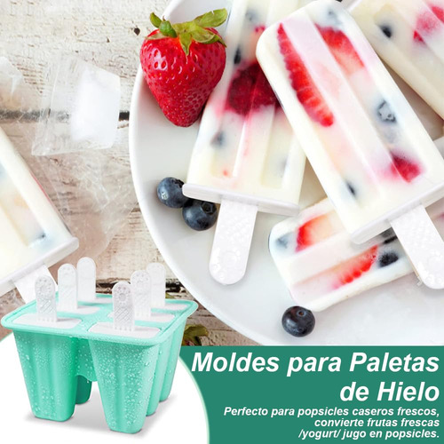 Moldes For Paletas, Moldes Reutilizables For Helado De 6