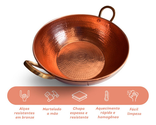 Tacho De Cobre 8 Litro Peça Nobre Além De Útil E Decorativo!