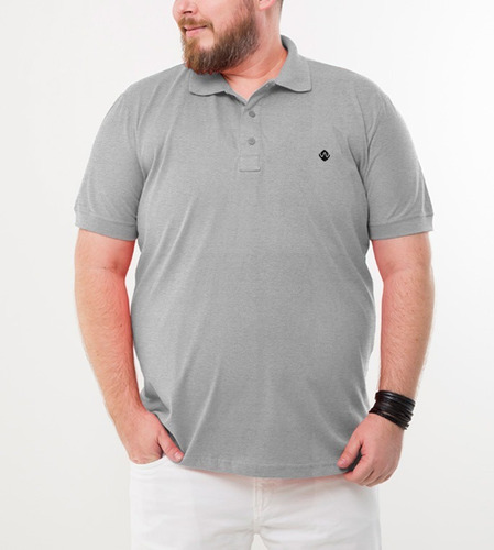Imagem 1 de 6 de Camiseta Gola Polo Masculina Bolso Plus Size G6 A G9 Plp5