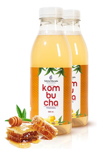 Kombucha Bebida Probiótica Detox Mejora Tu Flora 2 Und 500ml