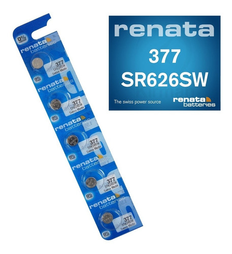 Baterias Renata Suiza Original 377 Blister Con 5 Piezas 