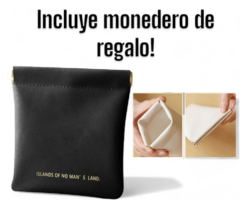 Cosmetiquera Amplia Con Monedero De Regalo Varios Colores Negro Lisa