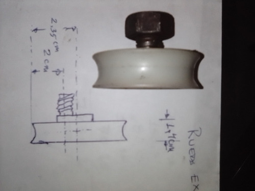 Imagen 4 de 4 de Rueda Para Operador De Puerta Ascensor Otis O Similar Excént