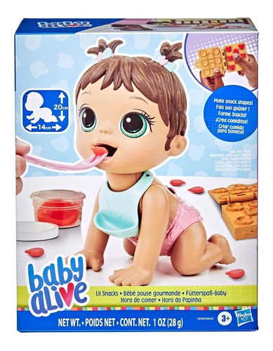 Baby Alive Hora De Comer - Muñeca Con Cabello Castaño