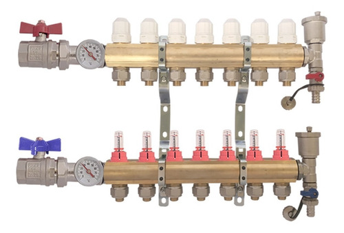 Colector 7 Vías Heat Flow Super Completo-caudal Y Termometro