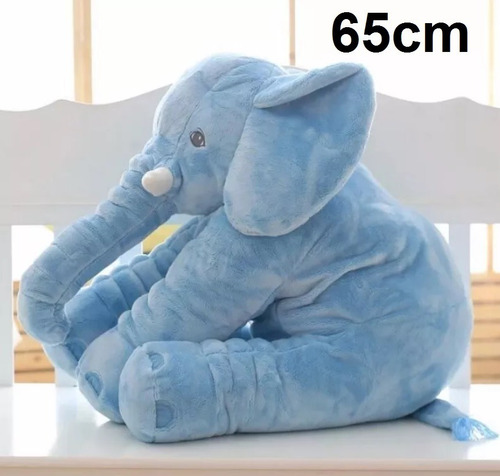 Elefante Gigante 65cm Pelúcia Naninha Travesseiro Neném Bebê