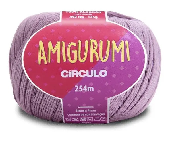 Fio Amigurumi 6802 Malva 254m Artesanato Círculo Crochê