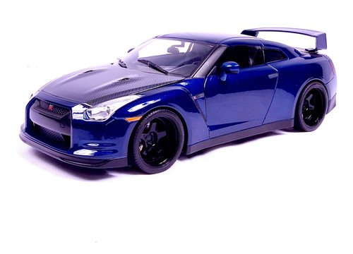 Miniatura Nissan Gtr R35 1:18 Jada Brian Velozes E Furiosos Azul