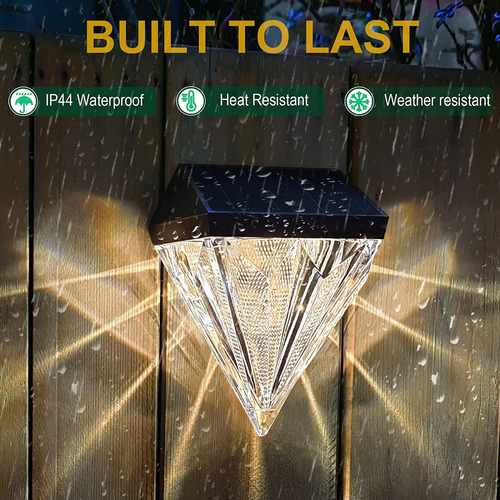 Luz Solar Impermeable For Exteriores Diamond Led 2 Piezas