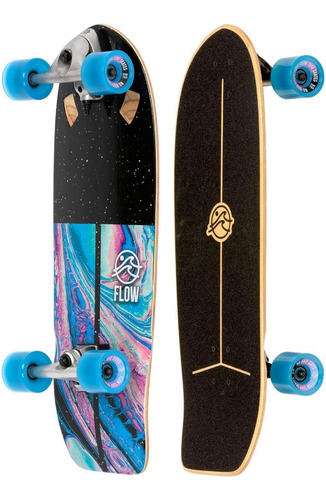 Flow Surf Skates Monopatín De Surf Con Camión Tallado, Multi